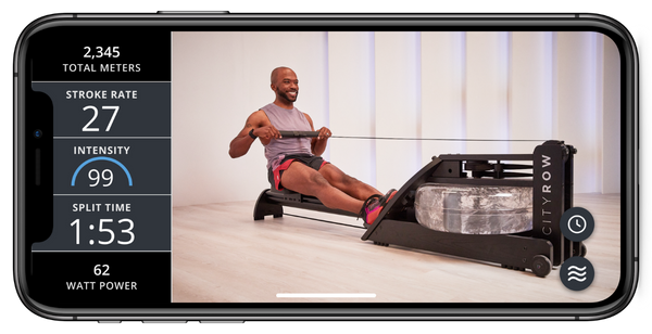 CITYROW digital fitness app man on rowing machine-1