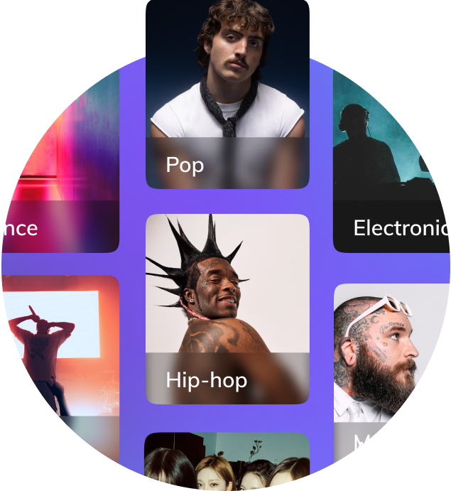 Clips genre hero circle