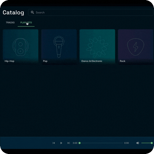 screen recording of browse feature in station builder