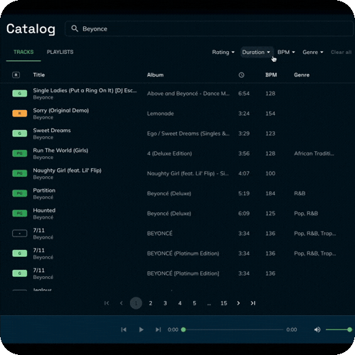 Screen recording of refine feature in station builder