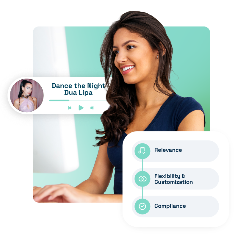 Music for marketing: relevance, flexibility and customization, compliance