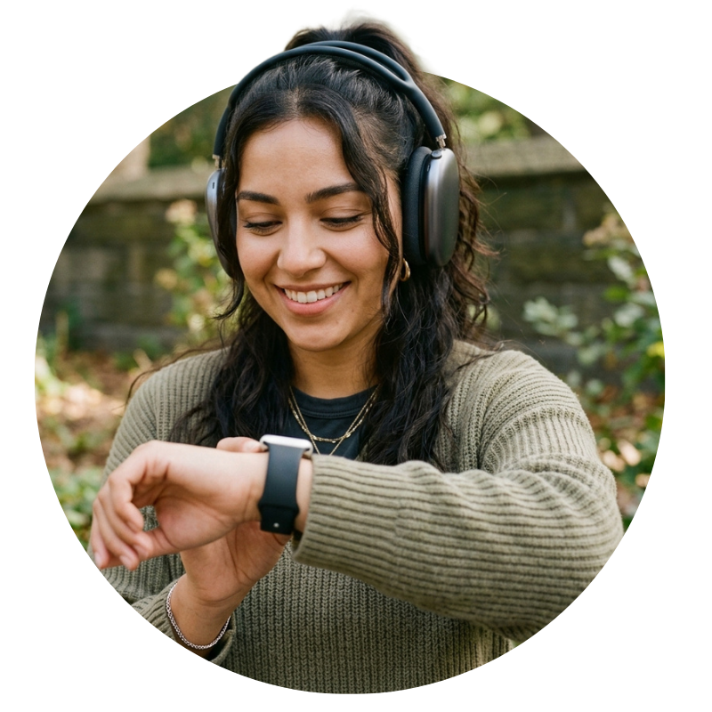 Listening to music on an apple watch