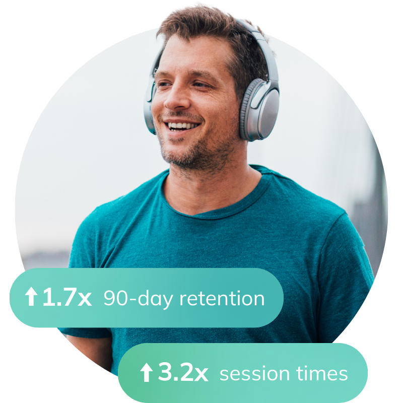 Man wearing headphones