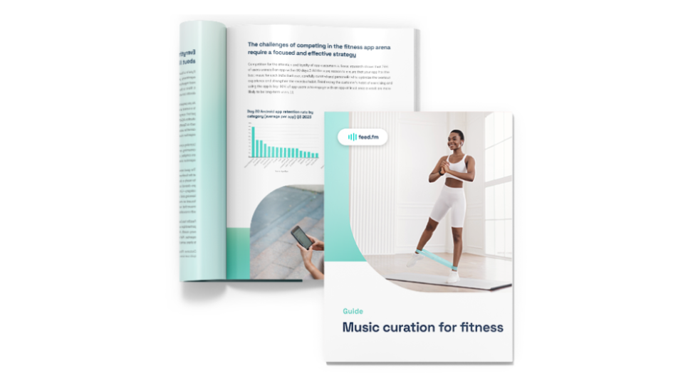 Music curation for fitness guide preview