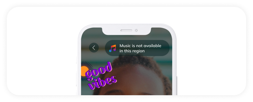 Music not avaliable in this region