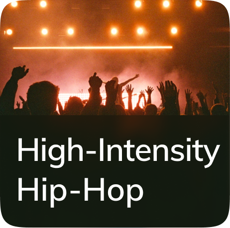High-intensity, fast-tempo (140+ bpm) hits from today’s hip-hop stars.