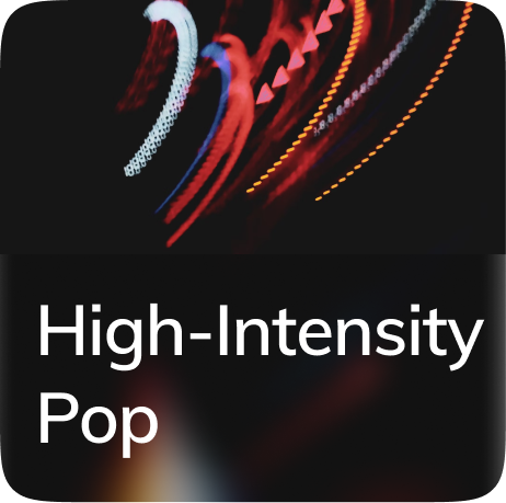Uptempo Pop (125+ bpm) for higher-intensity workouts: remixes of chart toppers & energetic radio hits.