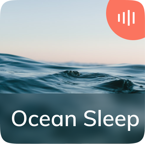 Waves gently crashing on the shore, an ideal backdrop for masking environmental noise during sleep.