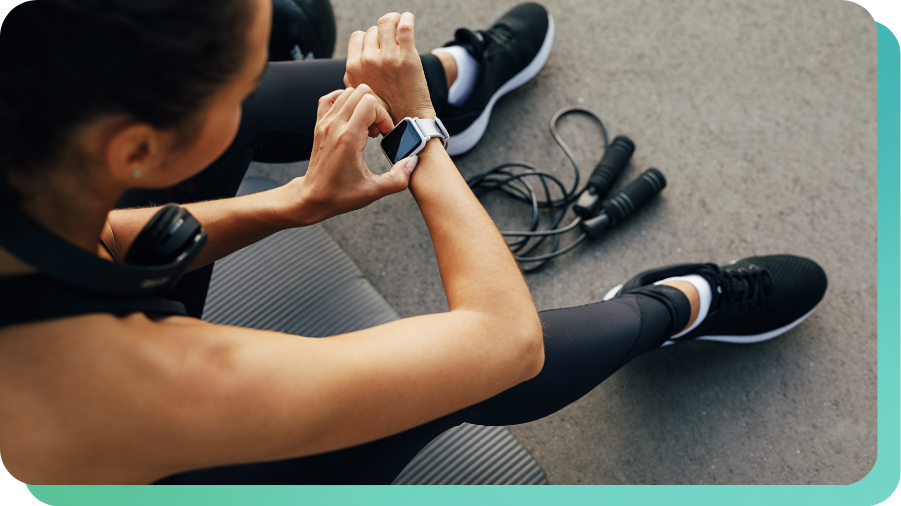 Working out with apple watch