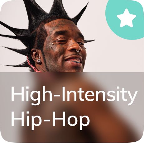 High-intensity, fast-tempo (140+ bpm) hits from today’s hip-hop stars.